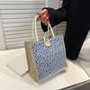 Women Handbag Floral Print Large Capacity Versatile Shoulder Bag Casual Everyday Bag Minimalist Tote Bag