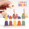 Color Sorting Toys Montessoris Wooden Early Learning Toys Fine Motor Skills Puppet Hat Face Match Creative Stacking Toys For Kid