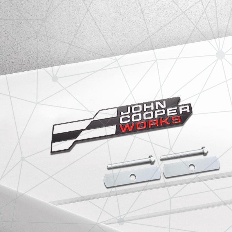 3D Auto Metal 2025 JCW Grille Badge Car Rear Trunk Emblem Sticker Decor For Cooper S F66 F65 F67 Aceman Clubman U25 J01 J05