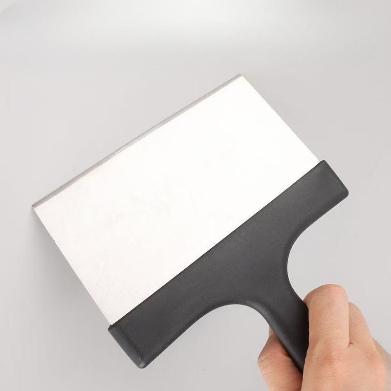 Grillreinigung Set - mit Griff Grillspachtel, Netzreiniger, Schwammbürste und Reinigungsspachtel Set - für Eisen Grillgutreinigung