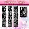 1set PVC Window Static Stickers Rectangle for Window Decoration Snowflake 200x300mm 9pcs/set