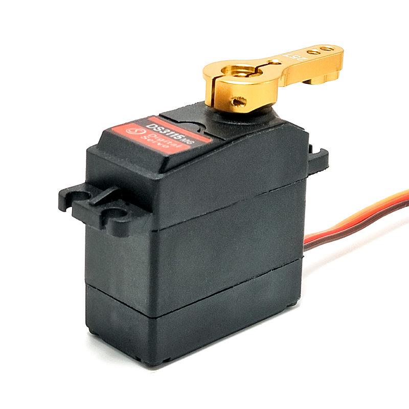 

Dasheng DS3115 15kg Digital High Torque Micro Waterproof Metal Gear Servo for Robotic Arms and Gimbals 270° with Rudder Arm