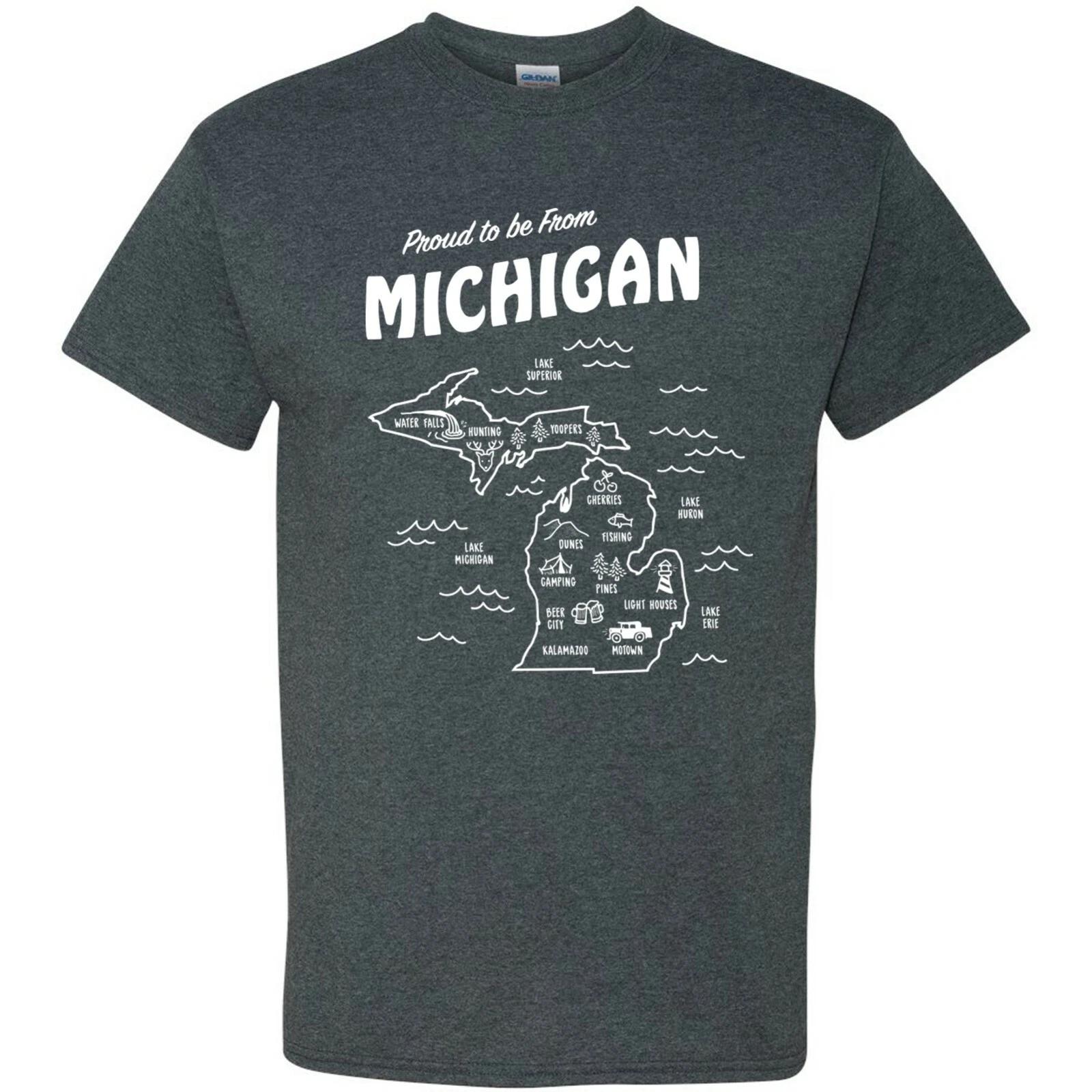 Proud to Be from Michigan - Great Lakes, Yooper, Euchre Graphic T-Shirt S