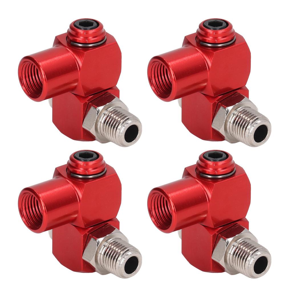 Industrial Air Fittings Red Rotatable 360 Degree Air Hose Connector 150 PSI 1/4in NPT Thread Lightweight for Grinder