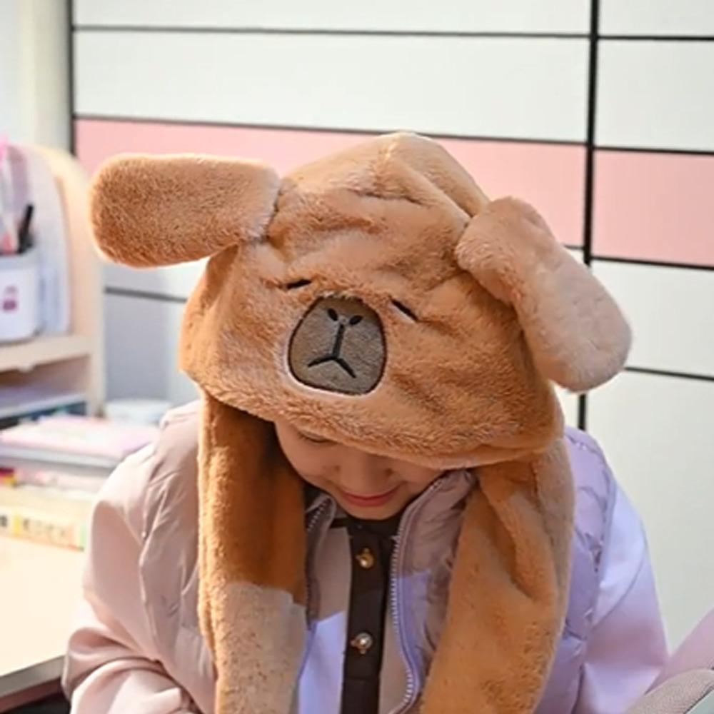 Capybara Ørebevegende Hatt Dyreøre Plysjhatt Leker Morsom Hoppende Opp Lue Morsomme Leker