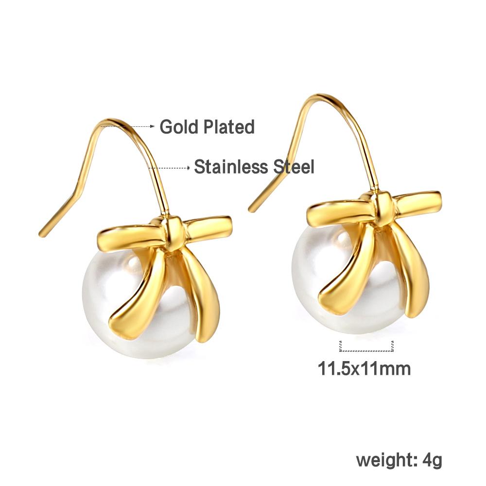Fashionable Irregular Niche Stainless Steel White Pearl Earrings for Girls' Party Jewelry High-end INS Temperament Birthday Gift