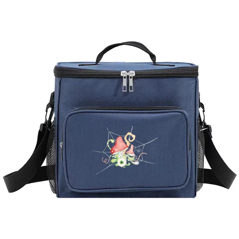 Lunch Bags Lunch Box Insulated Thermal Handbag Waterproof Camping Organizer Case Cooler Food Storage Boxes New Mushroom Pattern