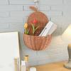 Handmade Pear Shape Storage Basket Decorative Rustic Imitation Rattan Storage Basket Eco-Friendly Woven Hanging Basket