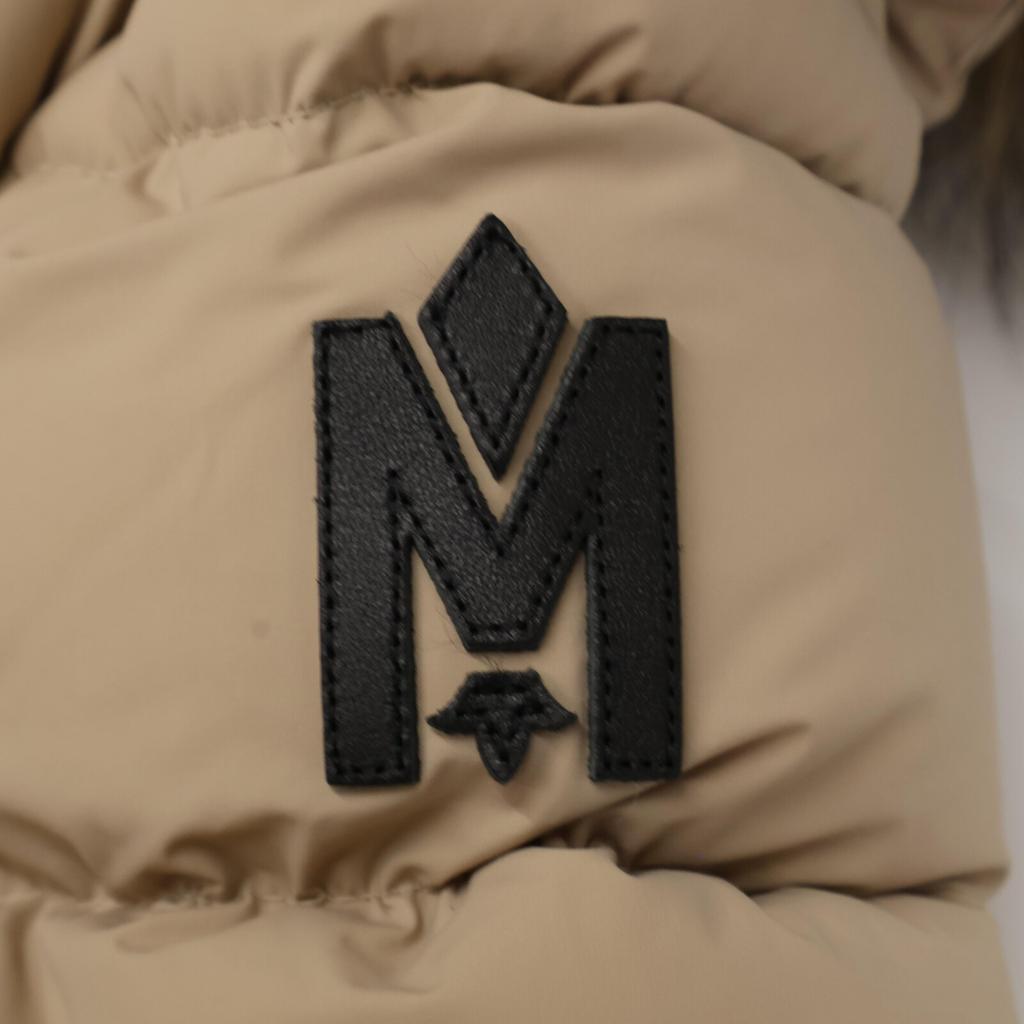 Mackage [Good Condition] CALLA-F Leather Piping and Fur Hoodie Down Jacket L/G beigeUsed