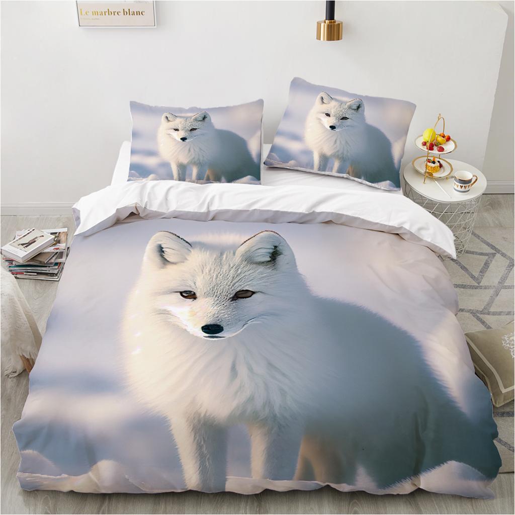 3D Animal Bedding Set - Giraffes Mountains Grassland Quilt Cover Twin/King Size, 2/3PCS Soft Polyester Bed Linen, Durable & Fade