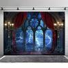 Halloween Royal Gothic Tapestry Lightning Window Living Room Castle Style Dark Decorative Art Wall Background