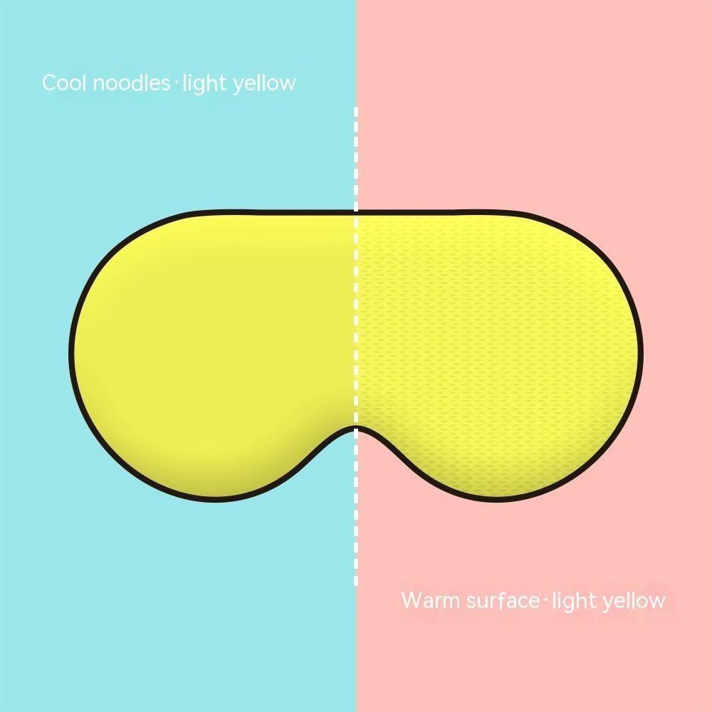 Máscara para os olhos de dupla finalidade quente e fresca, sombreamento e ventilação de seda gelada Máscara para os olhos para dormir