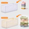 Storage Box Foldable Stackable Organizer with Ventilated Hollow Design Space Saving Storage Bin for Household Travel