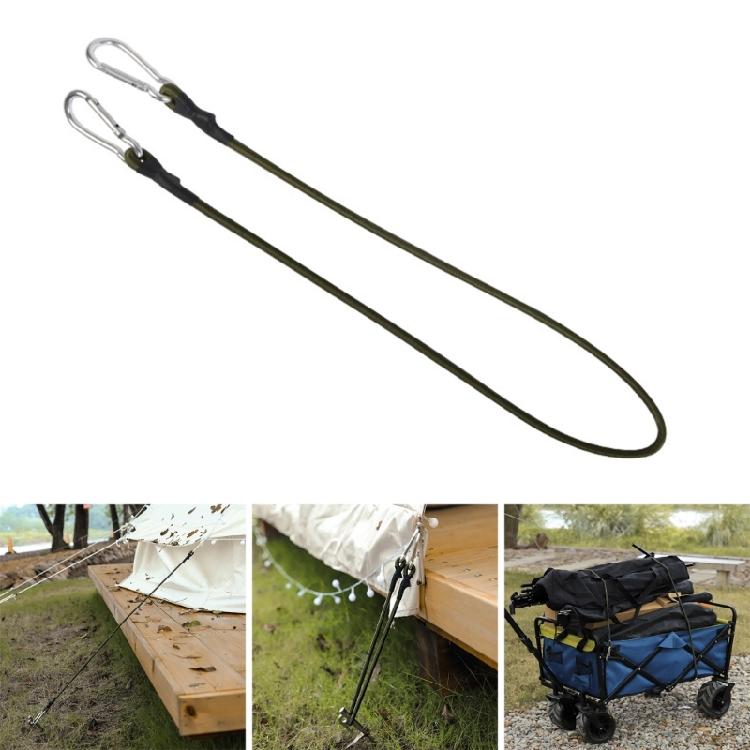 Outdoor Bungee Cord with Carabiner Hook Lashing Luggage Tie Elastic Strap