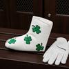 Kunstleder Golfschläger-Headcover, Stickerei Kleeblatt Golf-Putter-Cover, Universelle Golfschläger-Schutzhülle, Golfschläger-Zubehör