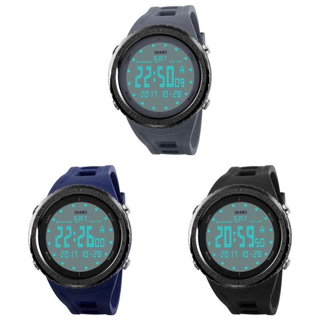 Skmei Men Led Digital Alarm Sport Watch With Premium Quality Silicone Strap And Timeless Design