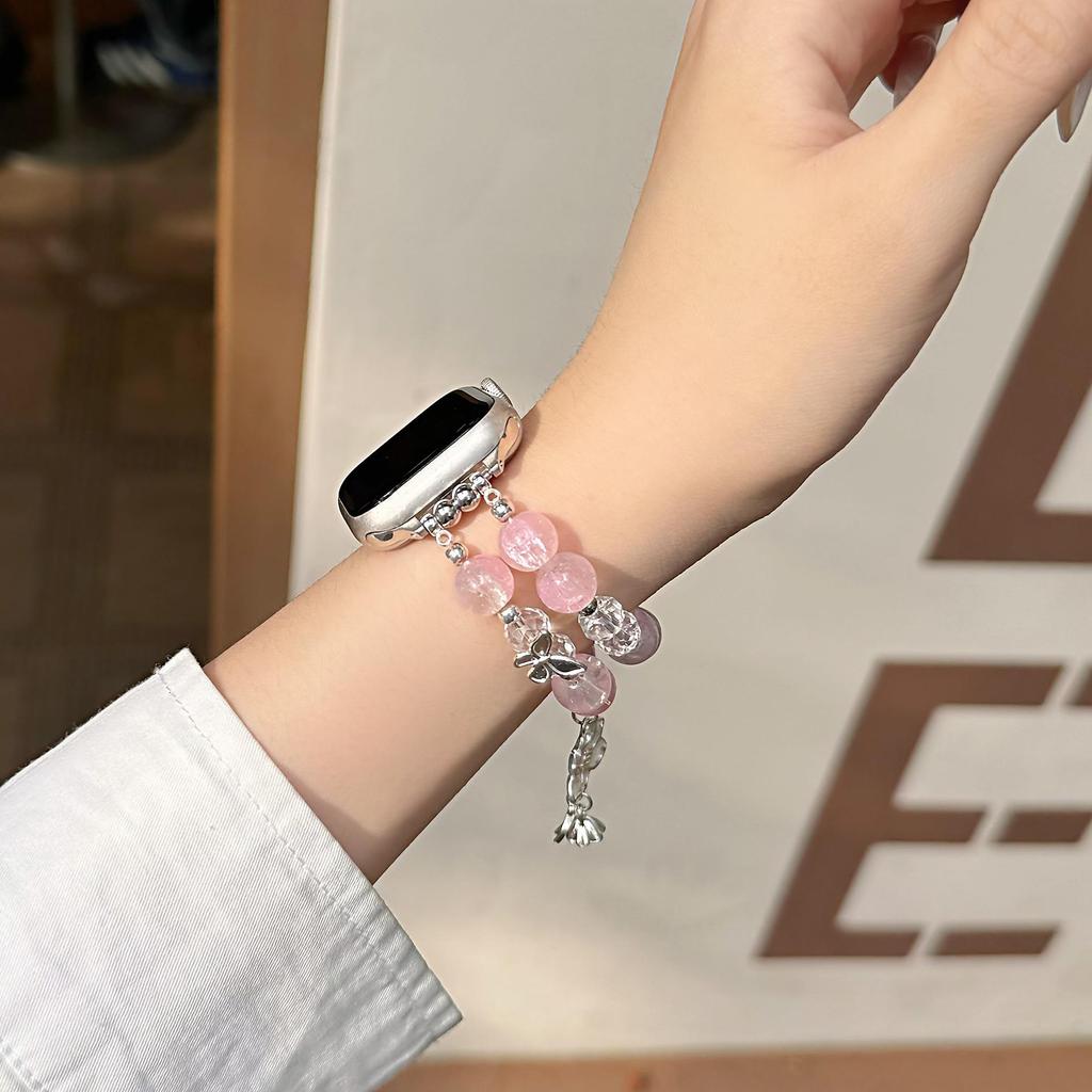 Glazed Lotus Beaded Strap for Xiaomi 10 Smart Band, Huawei GT6, and Apple iWatch 11