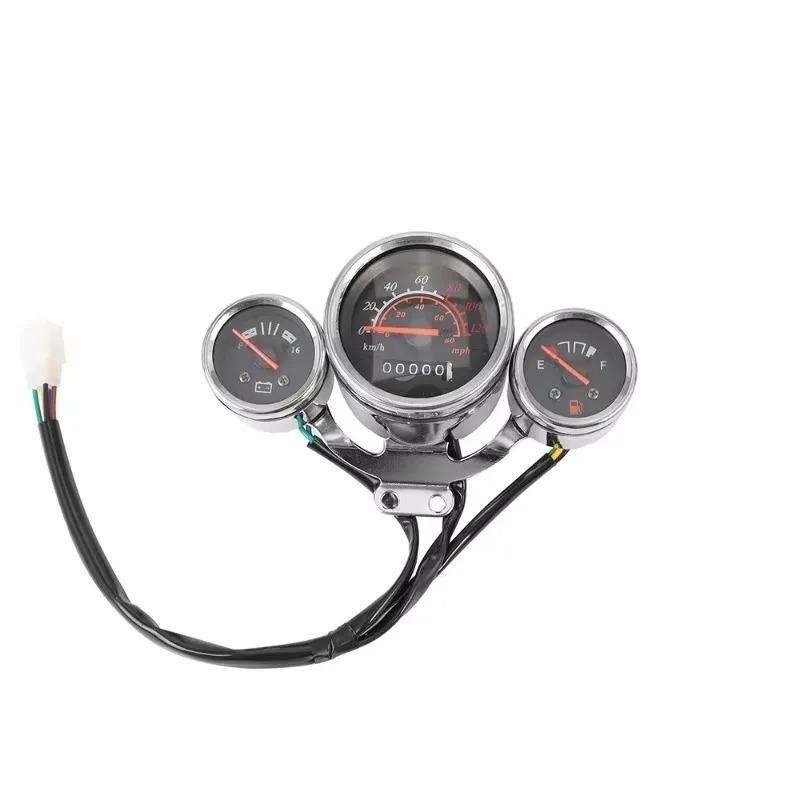Motorcycle Instrument Digital Tachometer Speedometer Odometer Meter Motorbike Voltmeter Fuel Gauge Kit Fits for Universal