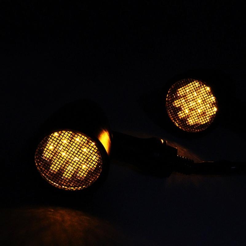 Motorcycle Turn Signal Blinker Lights With Bright LED Beads Waterproof Housing Easy Mounting for Most Bikes
