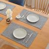 Nordic Linen Table Placemat Set Solid Color Heat Resistant Burlap Dining Mats Kitchen Table Western Food Plate Cup Mat Decor