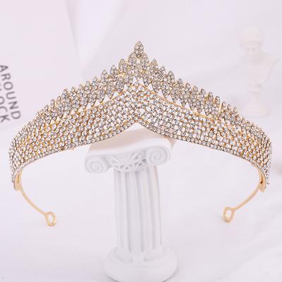 Barocke Strass-Tiaras, Brautkrone, Stirnbänder, Prinzessin, Abschlussball, Brautdiadem, Hochzeitskleid, Haarschmuck, Ornamente