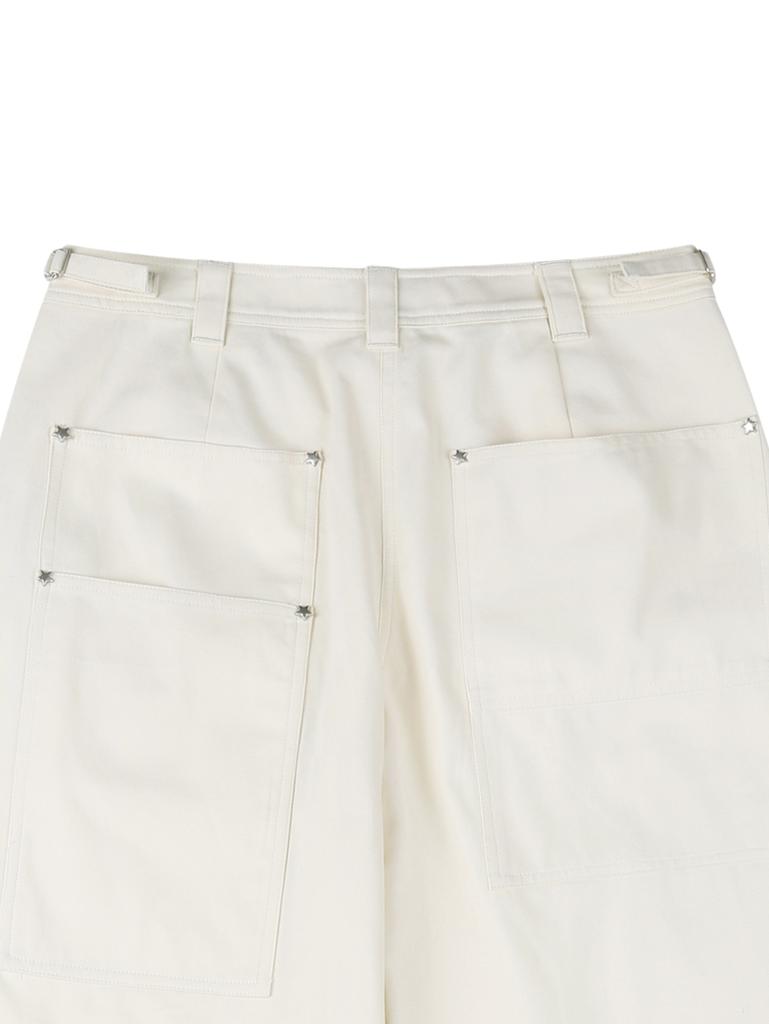 TUOMIO Multi Pocket Cargo Pants [Cream]