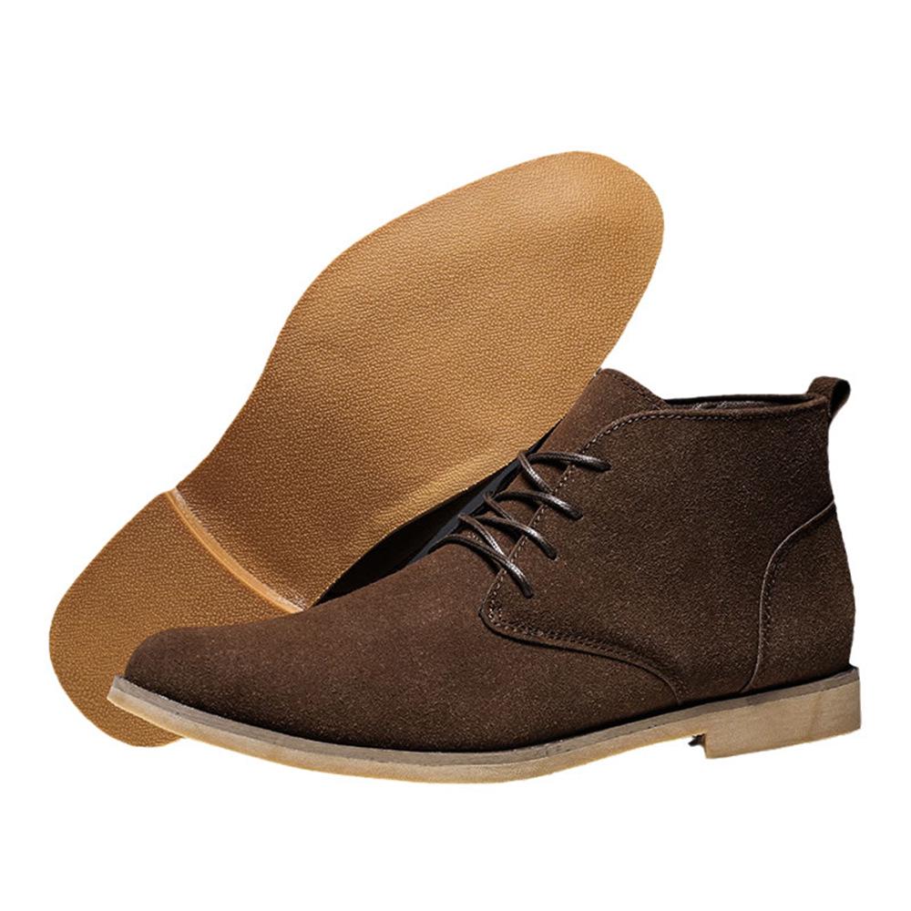 Men's Leather Martin Boots, Large Size 46, Low-Top, Pointed Toe, European and American Style