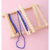 Children Wooden Diy Weave Loom Toys Set Pretend Play Hand Knitting Toys for Girls Household Knitting Machine Fine Motor Training