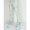 DRIPX Jeans Uomo Pantaloni Lunghi Pantaloni a Zampa di Elefante in Denim Pantaloni Dritti con Strappi Vestibilità Slim Vita Alta Casual Tasca con Bottone Cuciture Autunno Inverno