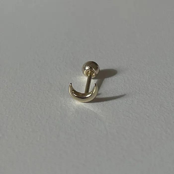 10K 14K Mini Moon Piercing