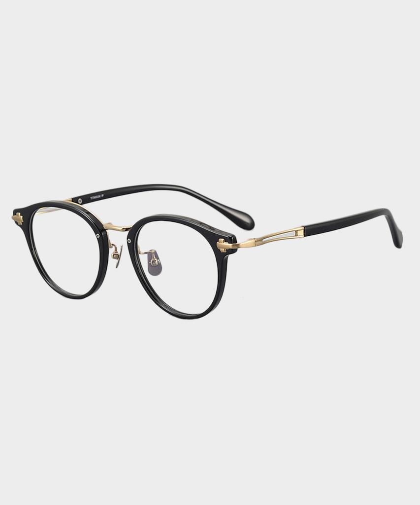 Lingkeonpeuleim Cumls01 Titanium Eyeglass Frame Black