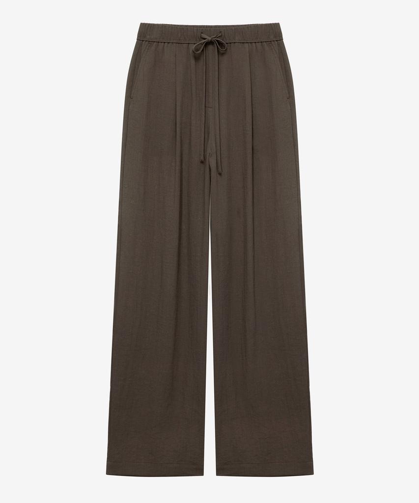 MIND BRIDGE WOMEN [W] Linen Wide Full Elastic Waist Pants - 2 Colors