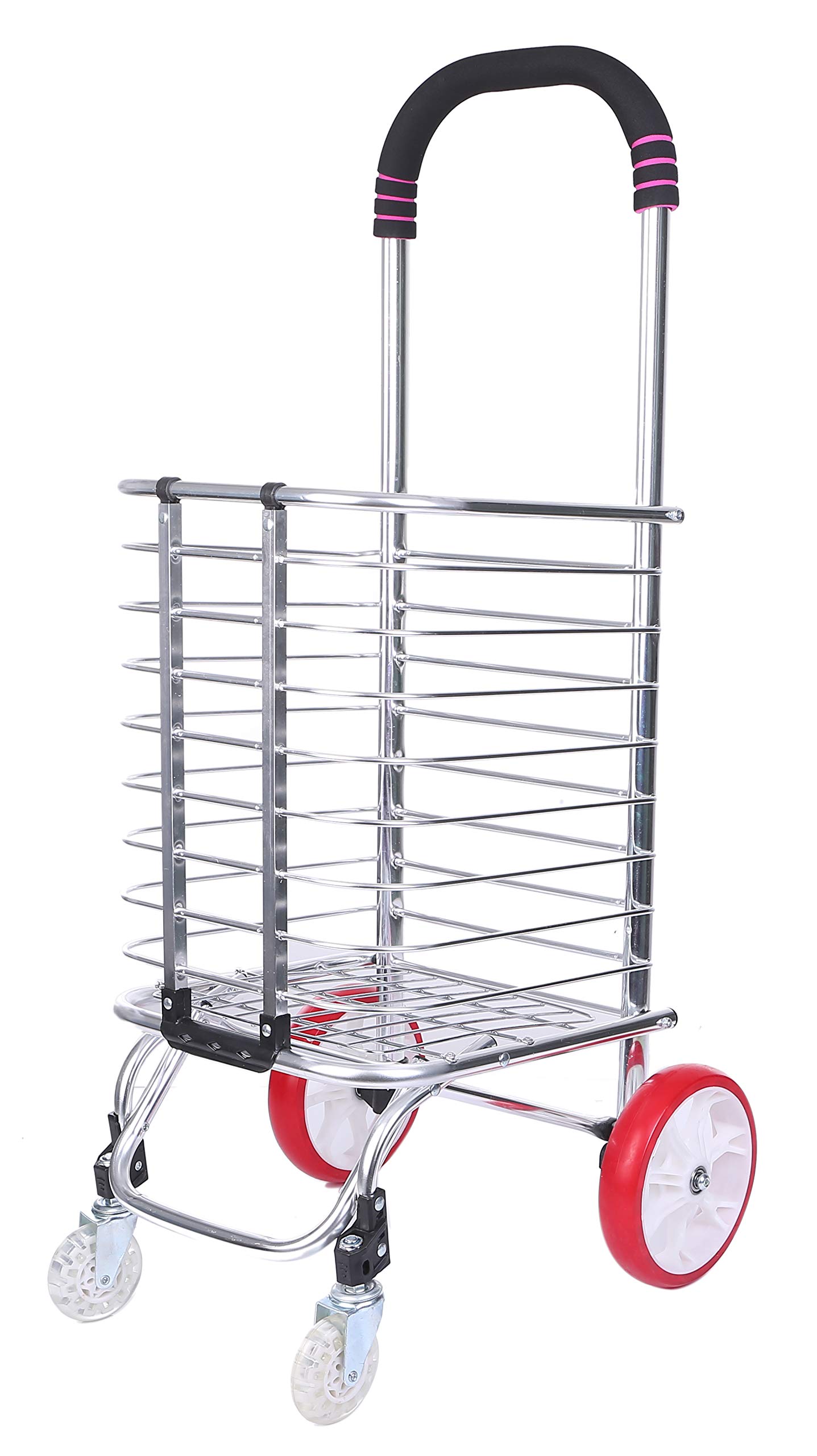 

Large tires make it easy to use Foldable carry cart Shopping Camping Even carrying garbage St.espoir