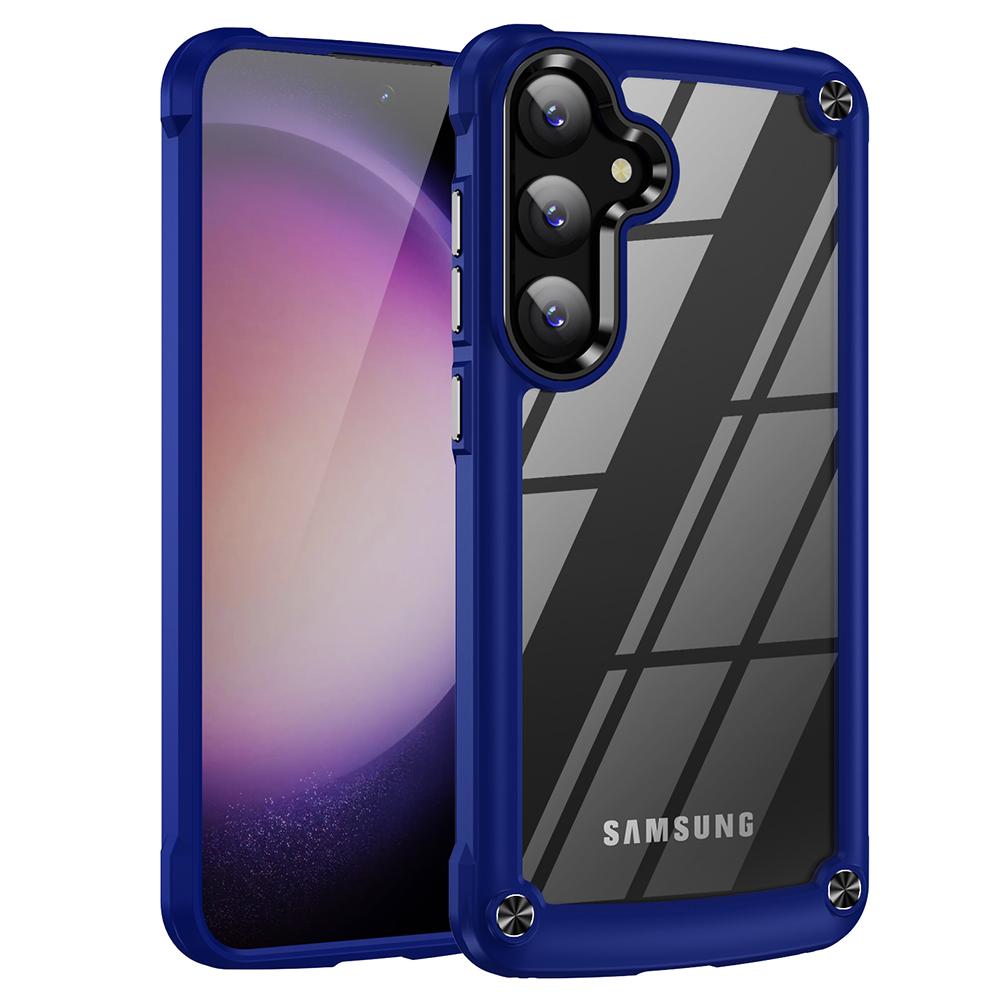 

Чехол для Samsung Galaxy S25+ с защитой от падения, рамка объектива из сплава PC+TPU Sapphire/Black