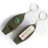 1 Stück Sicherheit 4 in 1 Notpfeife Kompass Thermometer Überlebenspfeife Lupe Campingwerkzeuge Outdoor-Pfeife Angeln Wandern