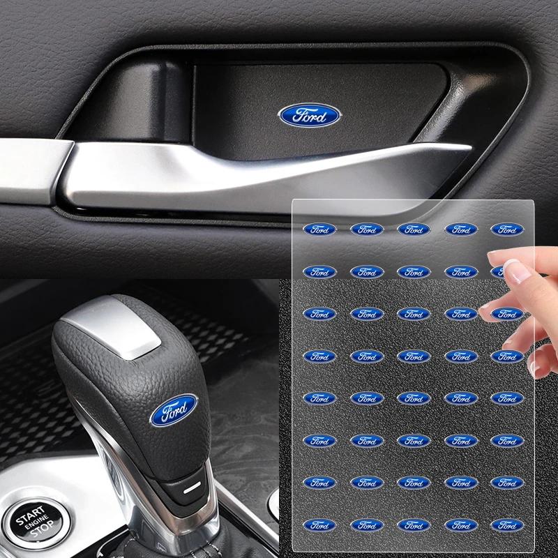Car Sticker Badge Steering Wheel Console Door Panel Decal Accessories For Ford Focus 2 3 MK2 MK3 MK4Kuga Fiesta Ecosport MONDEO