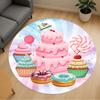 1pc Cake Donut Round Chair Mat Area Rug - Non-Slip, Floor Mat for Office, Bedroom, and Indoor Decor C1125515
