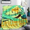 One Piece Charakter Print Flaneldecke, Hohe Qualität, Bequem für alle Jahreszeiten, Heimdekoration, Wärme und Komfort, Perfekt für Weihnachtsgeschenke