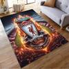 Liverpool Football Club Logo Fire Design Rug Non-slip rug suitable for living room and bedroom sofas