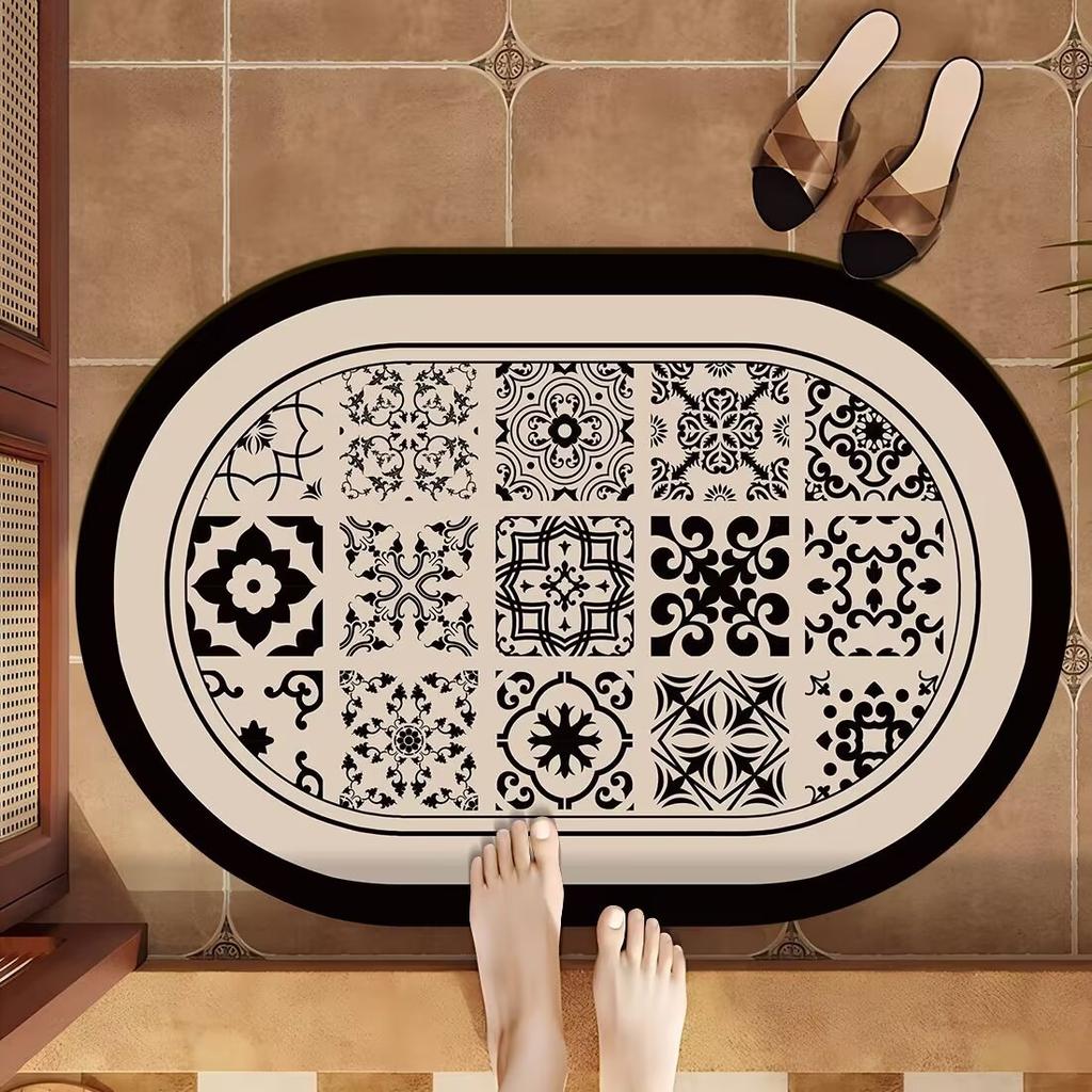 Bathroom Carpet Absorbent Floor Mat Anti Slip Floor Mat Entrance Dirt Resistant Mat