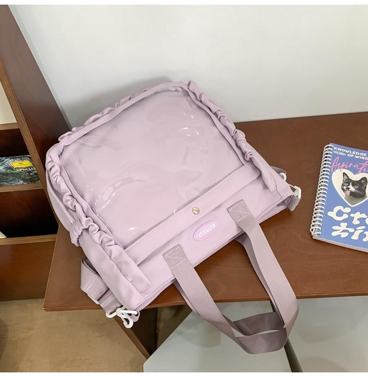 Průhledná taška přes rameno Studentská taška Crossbody Roztomilá dámská kabelka s velkou kapacitou