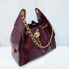 Caviar Hobo Drawstring Bucket Bag: Quilted Chain Shoulder Light Luxury Coco Style Suede