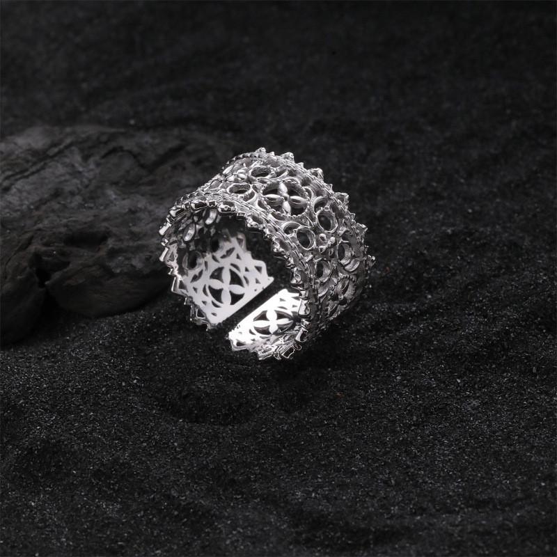 

Винтажное регулируемое геометрическое кольцо с бусинами и элегантными кружевными деталями для женщин J4766