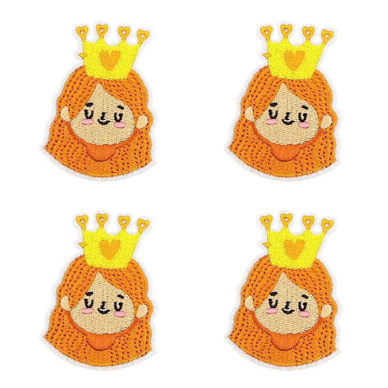 10 Stück Neue Cartoon-Serie Aufbügelbare Stickpatches für Kleidung Jacken Prinzessinnenschloss Thermoadhäsive Patches Aufnäher