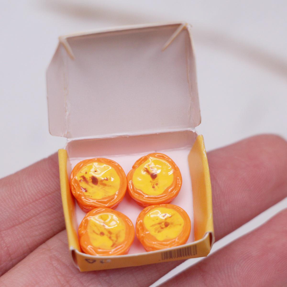 Miniature Egg Tart Dollhouse Food Prop Scene Accessories