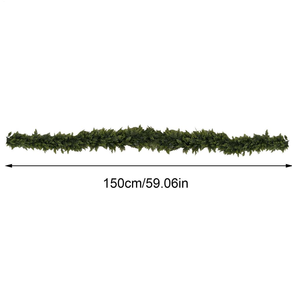 Artificial Encrypted Cedar Wreath Christmas Greenery Pine Garland Cedar Needle And Leaves Wreath For Porch Fireplace Mantel