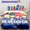 3pcs B-BLUE L-LOCK Themed Duvet Cover Set, Includes 1 Duvet Cover and 2 Pillowcases,Skin-Friendly&Comfortable Fabric,Suitable Bedding Sets