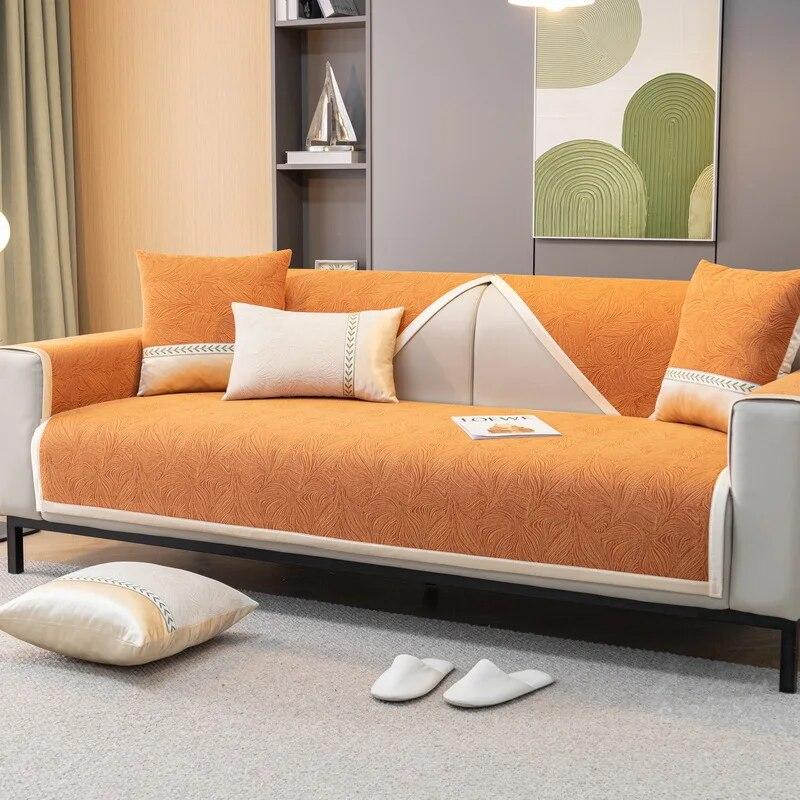 

Роскошный современный высококачественный универсальный нескользящий чехол для дивана Four Seasons, простой чехол для подушки сиденья, светильник для диванной подушки 70x70cm