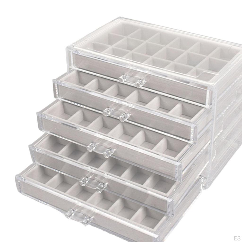 Ear Organizer with 5 Drawers Display Holder for Bracelet Birthday Gift Graduation Day
