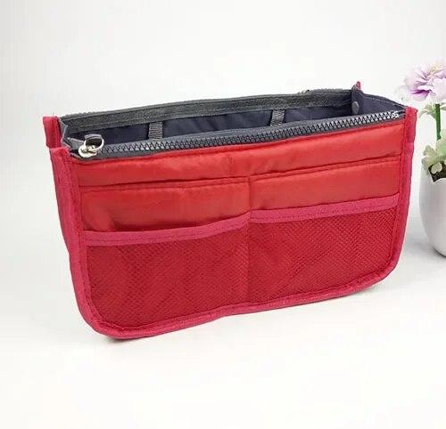 Organizer Innleggsveske Dame Nylon Reiseinnsats Organizer Håndveske Veske Stor liner Dame Makeup Kosmetisk Veske Billig Dame Tote